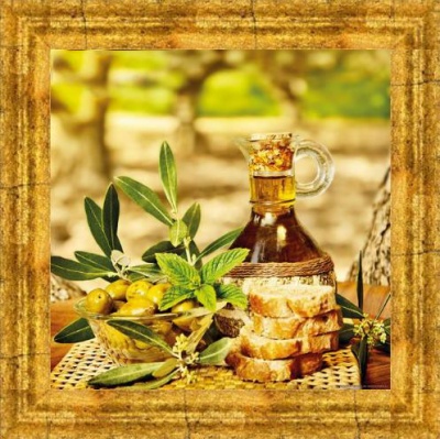  Репродукция в багете Натюрморт с оливками, 30х30, A49-3216-3111 фото в интернет-магазине