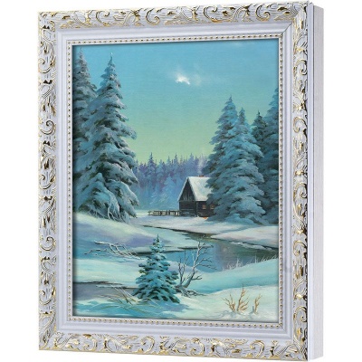 Ключница Зимний пейзаж с домиком, Алмаз, 20x25 см фото в интернет-магазине