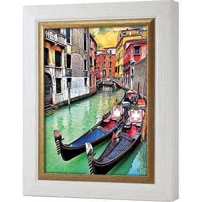  Ключница Гондолы на канале в Венеции, Жемчуг/Золото, 20x25 см фото в интернет-магазине