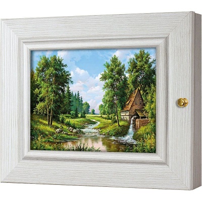  Ключница Мельница в лесу, Жемчуг, 13x18 см фото в интернет-магазине