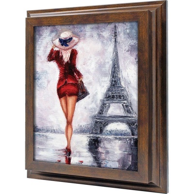  Ключница Девушка в красном у Эйфелевой башни, Бронза, 20x25 см фото в интернет-магазине