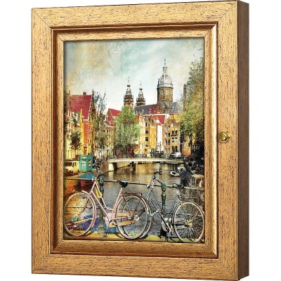  Ключница Велопрогулка по Амстердаму, Авантюрин, 20x25 см фото в интернет-магазине