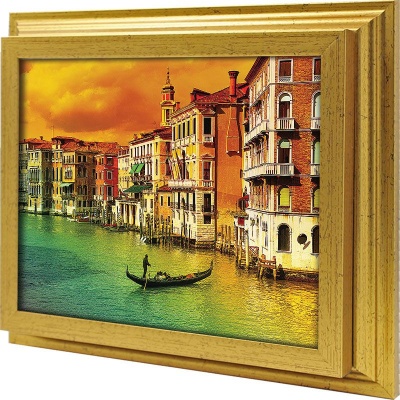  Ключница Восхитительная Венеция на заре, Золото, 20x25 см фото в интернет-магазине