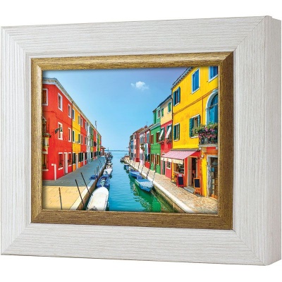  Ключница Венеция. Канал острова Бурано, Жемчуг/Золото, 13x18 см фото в интернет-магазине