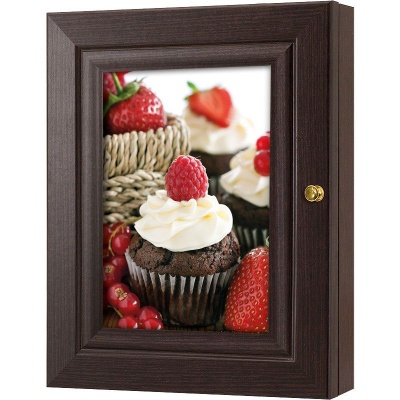  Ключница Шоколадный кекс с малиной, Турмалин, 13x18 см фото в интернет-магазине