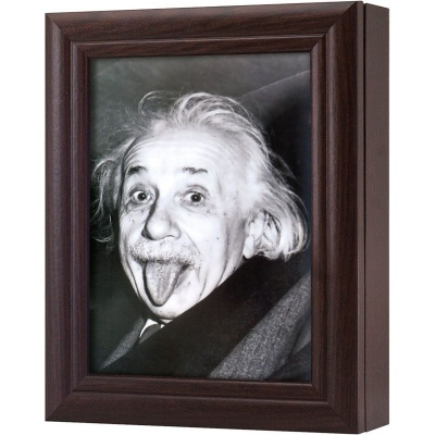  Ключница Альберт Эйнштейн, Обсидиан, 13x18 см фото в интернет-магазине