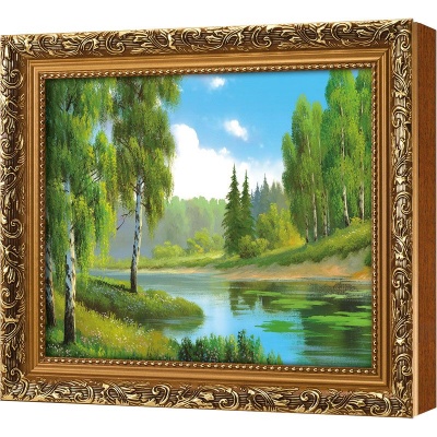  Ключница Летний пейзаж с рекой, Цитрин, 20x25 см фото в интернет-магазине