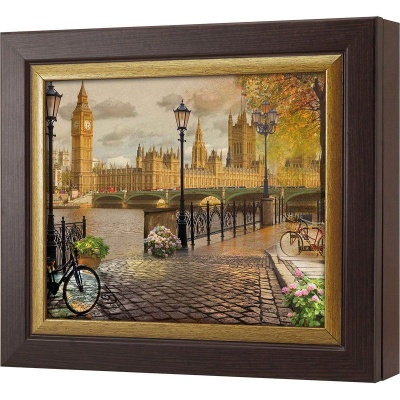  Ключница Велосипедная прогулка по Лондону, Турмалин/Золото, 20x25 см фото в интернет-магазине