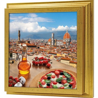  Ключница Завтрак во Флоренции, Золото, 30x30 см фото в интернет-магазине