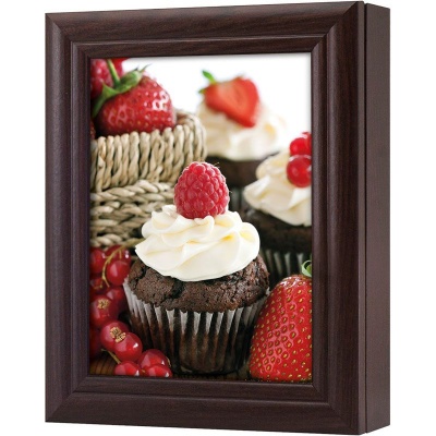  Ключница Шоколадный кекс с малиной, Обсидиан, 13x18 см фото в интернет-магазине