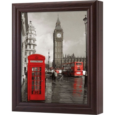  Ключница Красная телефонная будка. Лондон, Обсидиан, 20x25 см фото в интернет-магазине