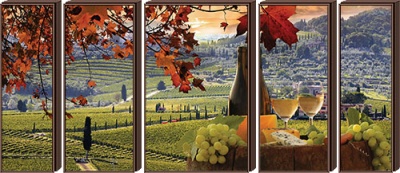  Модульная картина Виноградники Тосканы, A50 фото в интернет-магазине