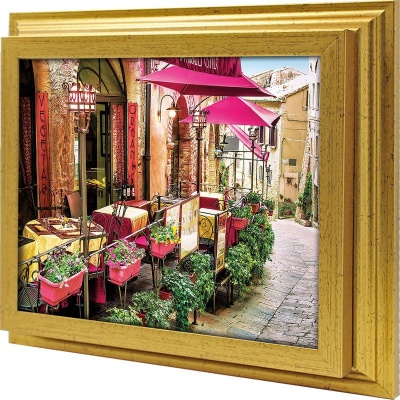  Ключница "Кафе на углу улицы Старого города в Италии", 250х200 мм фото в интернет-магазине
