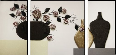  Картина из кожи Букет пышных роз, 6113 фото в интернет-магазине