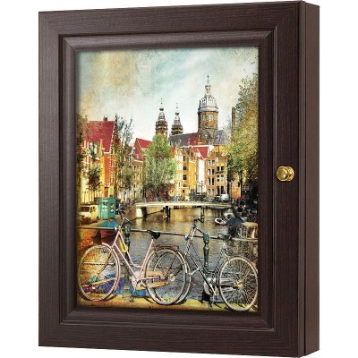  Ключница Велопрогулка по Амстердаму, Турмалин, 20x25 см фото в интернет-магазине