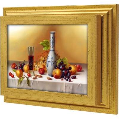  Ключница Вино и фрукты II, Золото, 13x18 см фото в интернет-магазине