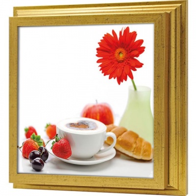  Ключница Завтрак, Золото, 30x30 см фото в интернет-магазине