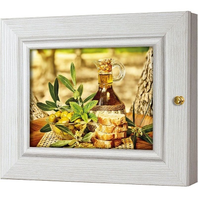  Ключница Натюрморт с оливками , Жемчуг, 13x18 см фото в интернет-магазине