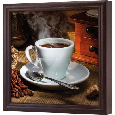  Ключница Ароматный кофе, Обсидиан, 30x30 см фото в интернет-магазине