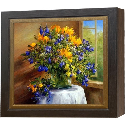  Аптечка Летние цветы, Турмалин/Золото, 29x29 см. фото в интернет-магазине