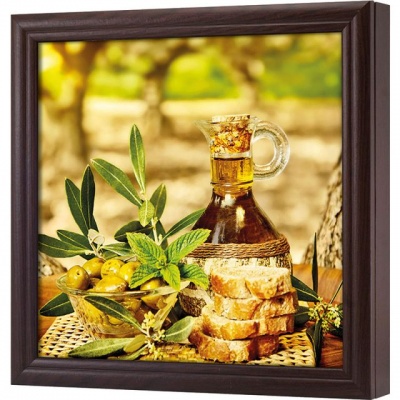  Ключница Натюрморт с оливками, Обсидиан, 30x30 см фото в интернет-магазине