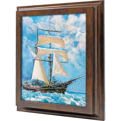  Ключница Бригантина под белыми парусами, Бронза, 20x25 см фото в интернет-магазине