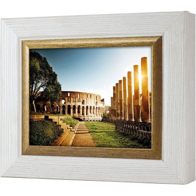  Ключница Колизей при восходе солнца, Жемчуг/Золото, 13x18 см фото в интернет-магазине