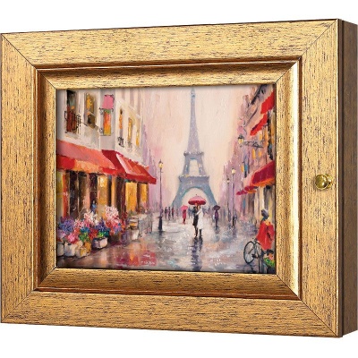  Ключница Влюблённые под зонтом в Париже, Авантюрин, 13x18 см фото в интернет-магазине