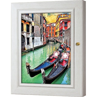  Ключница Гондолы на канале в Венеции, Жемчуг, 20x25 см фото в интернет-магазине