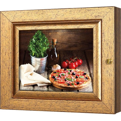  Ключница Натюрморт с пиццей, Авантюрин, 13x18 см фото в интернет-магазине