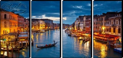 Модульная картина Венеция. Ночной вид, A22 фото в интернет-магазине