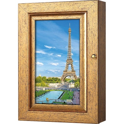  Ключница Вид на Эйфелеву башню. Париж., Авантюрин, 11x20 см фото в интернет-магазине