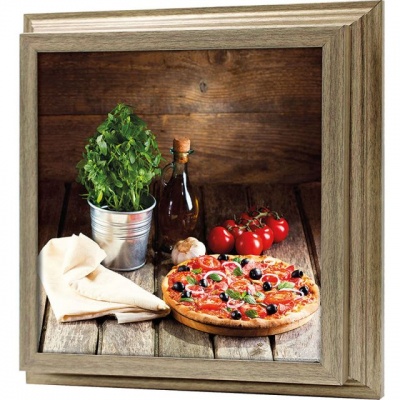  Ключница Натюрморт с пиццей, Антик, 30x30 см фото в интернет-магазине