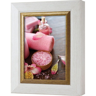  Ключница Цветочный спа, Жемчуг/Золото, 13x18 см фото в интернет-магазине