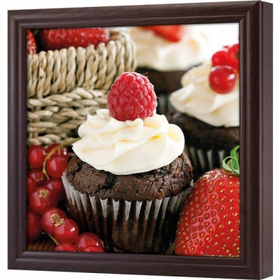  Ключница Шоколадный кекс с малиной, Обсидиан, 30x30 см фото в интернет-магазине