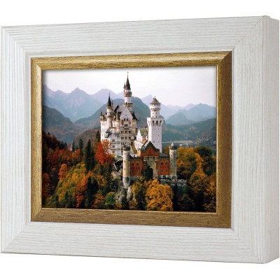  Ключница Замок Neuschwanstein, Жемчуг/Золото, 13x18 см фото в интернет-магазине