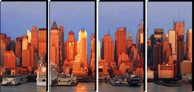  Модульная картина Рассвет на набережной, TZD18 фото в интернет-магазине