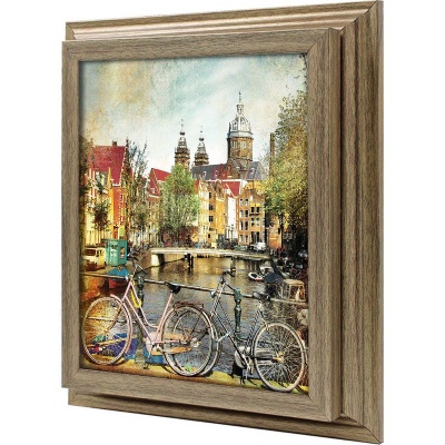  Ключница Велопрогулка по Амстердаму, Антик, 20x25 см фото в интернет-магазине