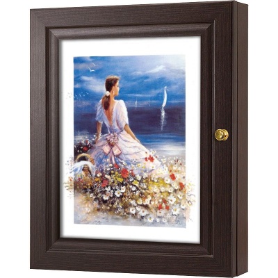 Ключница Девушка у моря, Турмалин, 20x25 см фото в интернет-магазине