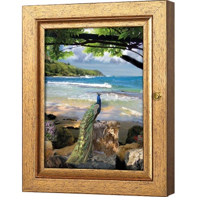  Ключница Павлин у моря, Авантюрин, 20x25 см фото в интернет-магазине