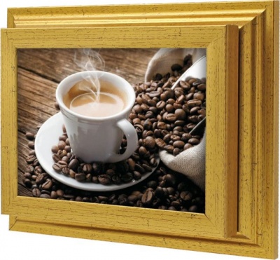  Ключница Ароматный эспрессо, Золото, 13x18 см фото в интернет-магазине