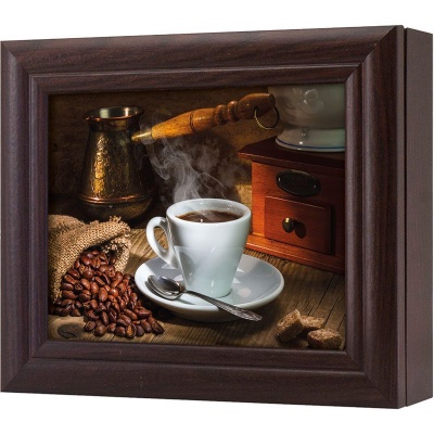  Ключница Ароматный кофе, Обсидиан, 13x18 см фото в интернет-магазине