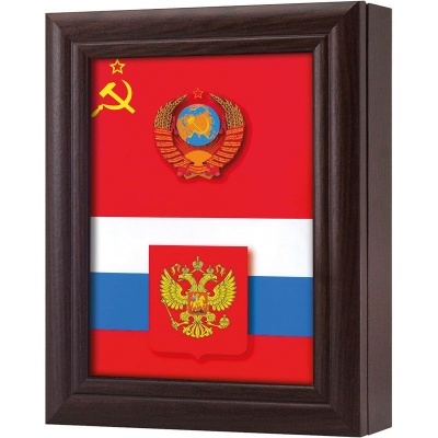  Ключница Флаги Родины, Обсидиан, 13x18 см фото в интернет-магазине