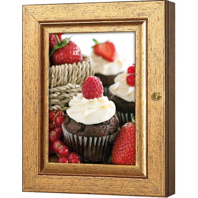  Ключница Шоколадный кекс с малиной, Авантюрин, 13x18 см фото в интернет-магазине