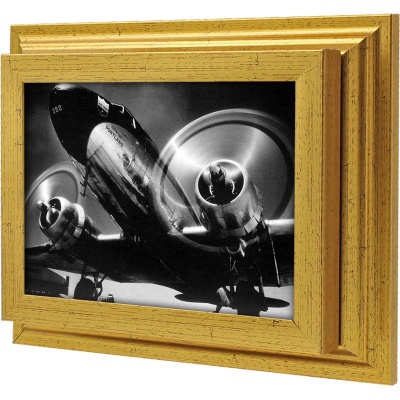  Ключница Самолет, Золото, 13x18 см фото в интернет-магазине