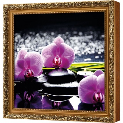  Ключница Базальт и пурпурный фаленопсис, Цитрин, 30x30 см фото в интернет-магазине