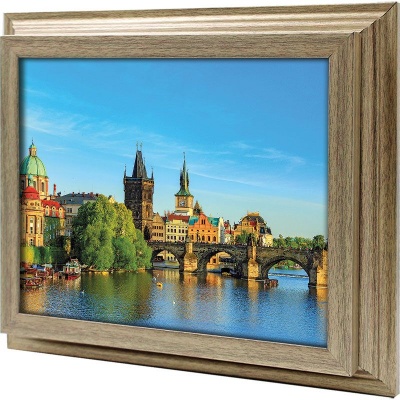  Ключница Панорама Пражского Града над Влтавой, Антик, 20x25 см фото в интернет-магазине