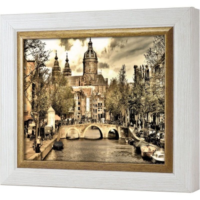  Ключница Замок в Амстердаме, Жемчуг/Золото, 20x25 см фото в интернет-магазине
