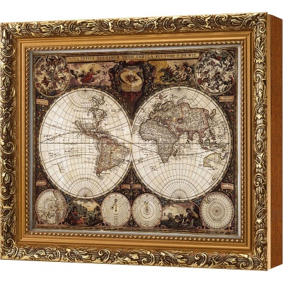  Ключница Фредерик де Вит. Карта мира, Цитрин, 20x25 см фото в интернет-магазине