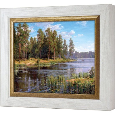  Ключница Лесное озеро, Жемчуг/Золото, 20x25 см фото в интернет-магазине